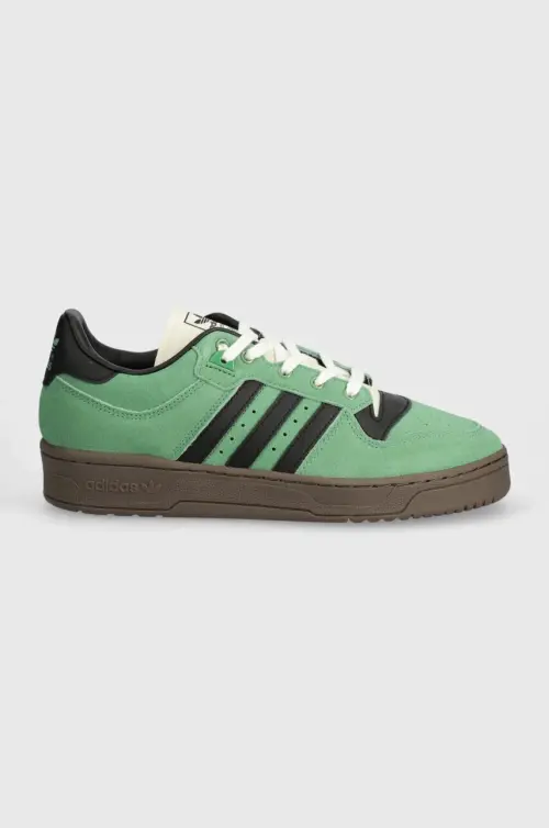 Замшевые кроссовки adidas Originals Rivalry 86 Low цвет зелёный ID8409
