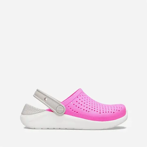 Шлепанцы Crocs LiteRide Clog K 205964 ELECTRIC PINK/WHITE
