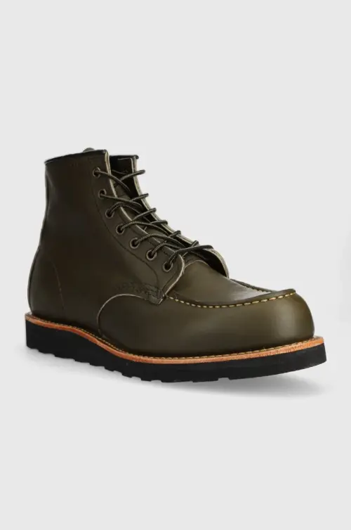 Кожаные ботинки Red Wing 6-INCH Classic Moc Toe мужские цвет зелёный 8828 8828