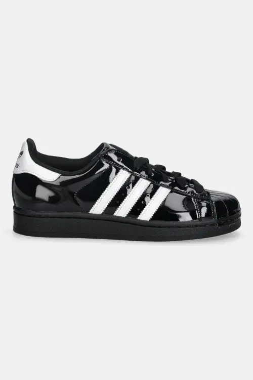 Кожаные кроссовки adidas Originals Superstar II W цвет чёрный JS4009