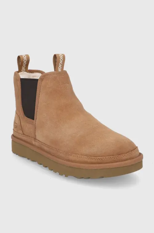Замшевые ботинки UGG Neumel Chelsea мужские цвет коричневый 1121644-CHE