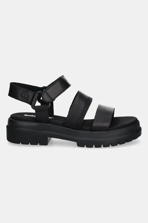 Кожаные сандалии Timberland London Vibe 3 женские цвет чёрный TB0A29MV0011