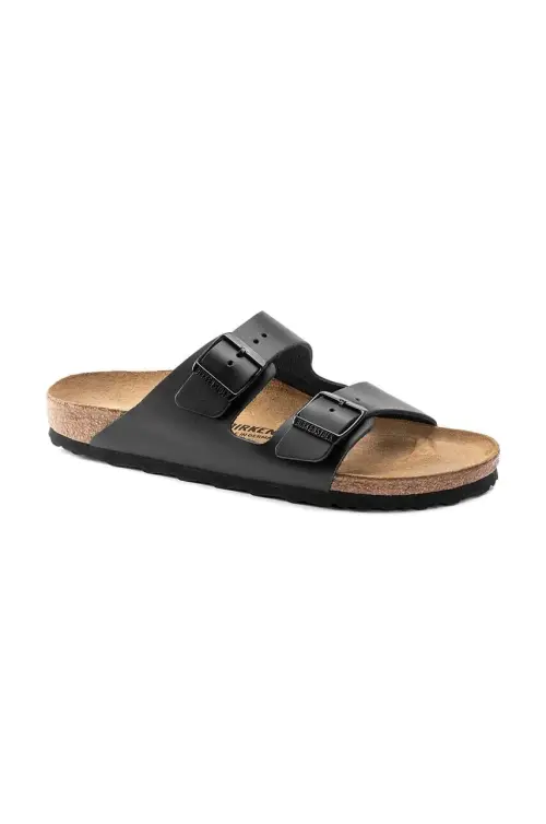 Кожаные шлепанцы Birkenstock Arizona цвет чёрный 51193