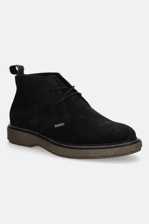 Замшевые кроссовки Barbour Blaine цвет чёрный