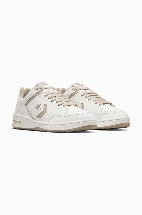 Кожаные кроссовки Converse Weapon Old Money цвет бежевый A07240C