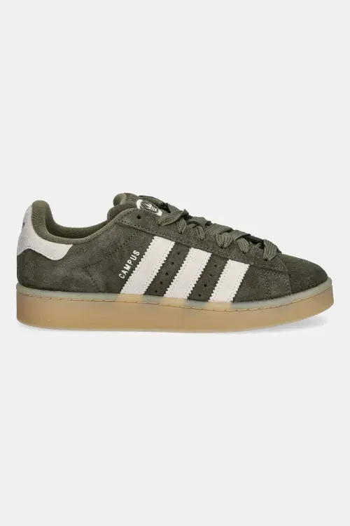 Замшевые кроссовки adidas Originals Campus 00S цвет зелёный JQ8355