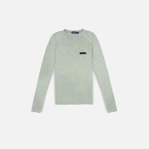 Лонгслив Tassha Yu Alba Sheer Longsleeve Khaki 