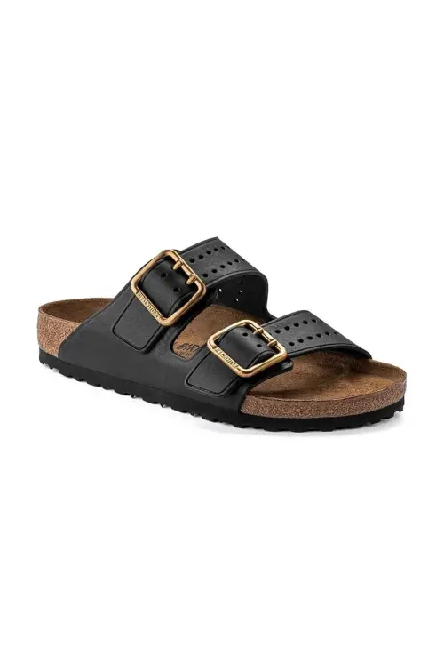 Кожаные шлепанцы Birkenstock Arizona Bold Gap мужские цвет чёрный 1022604