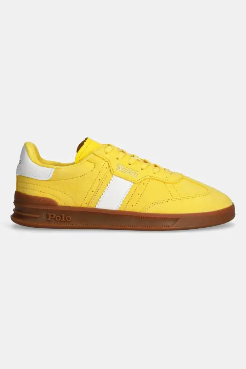 Кожаные кроссовки Polo Ralph Lauren HTR Aera цвет жёлтый 804956688