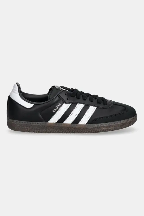 Кожаные кроссовки adidas Originals Samba OG цвет чёрный JQ8835