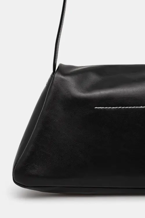 Кожаная сумочка MM6 Maison Margiela цвет чёрный