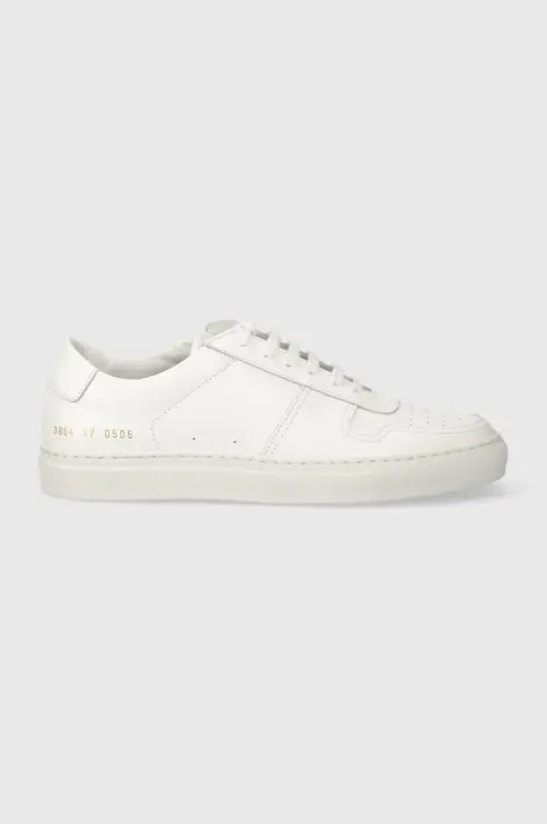 Кожаные кроссовки Common Projects BBall Low in Leather цвет белый 3864