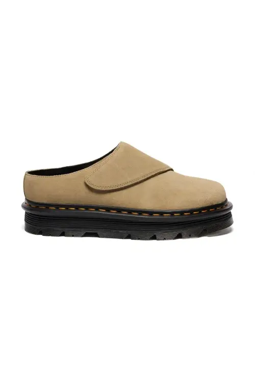 Замшевые шлепанцы Dr. Martens ZebZag AnyWair Mule цвет бежевый