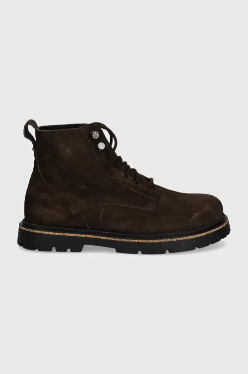 Замшевые кроссовки Birkenstock Highwood Lace Mid мужские цвет коричневый 1028931