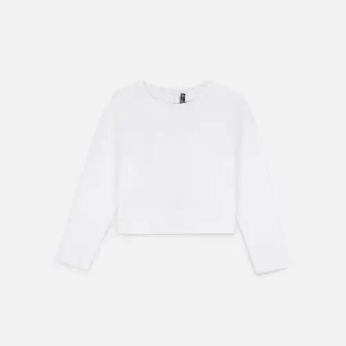 Лонгслив Tassha Yu Piercing Silver Longsleeve Cropped Milk White 