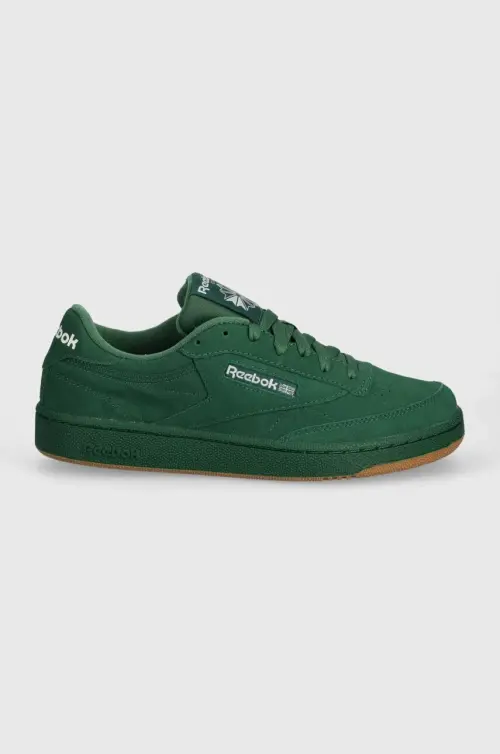 Замшевые кроссовки Reebok Classic Club C 85 цвет зелёный 100074451