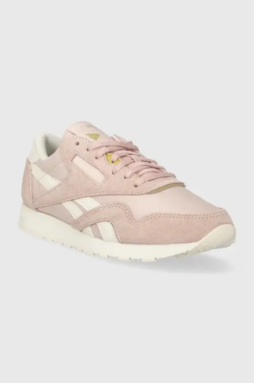 Замшевые кроссовки Reebok Classic Nylon цвет розовый