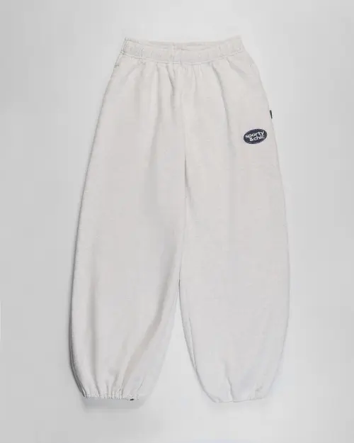 Брюки Tassha Yu S&C Game Needs Me White Melange Sweatpants