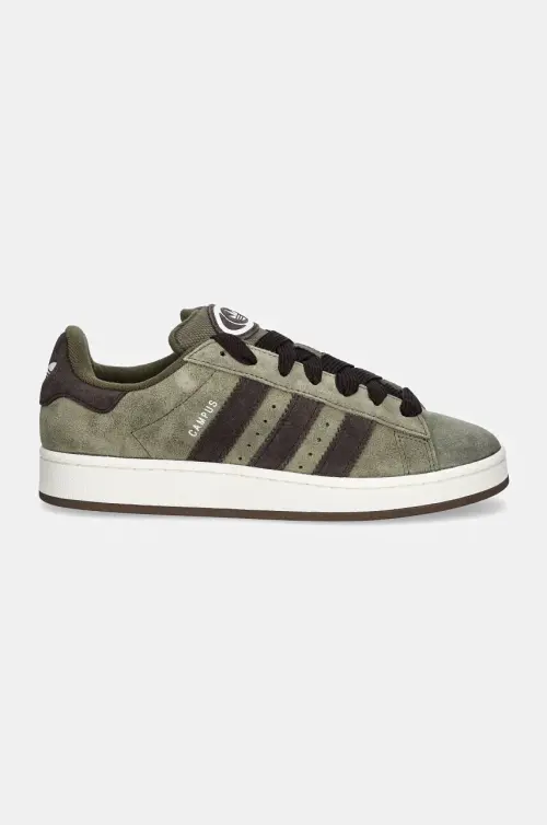 Замшевые кроссовки adidas Originals Campus 00s цвет зелёный ID1418