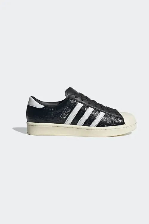 Кожаные кроссовки adidas Originals Superstar Vintage W женские цвет чёрный