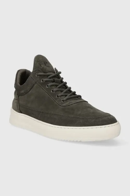Замшевые кроссовки Filling Pieces Low Top Suede цвет зелёный 10122791325