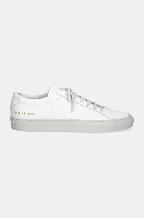 Кожаные кроссовки Common Projects Achilles Contrast Bumpy цвет белый 2432.0506