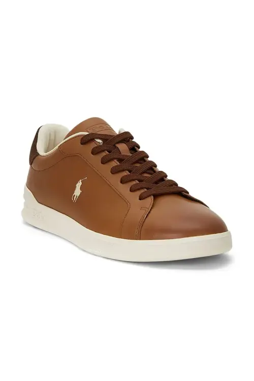 Кожаные кроссовки Polo Ralph Lauren Hrt Crt Ii цвет коричневый 809965073001