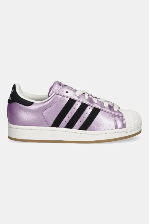 Кожаные кроссовки adidas Originals Superstar II W цвет фиолетовый