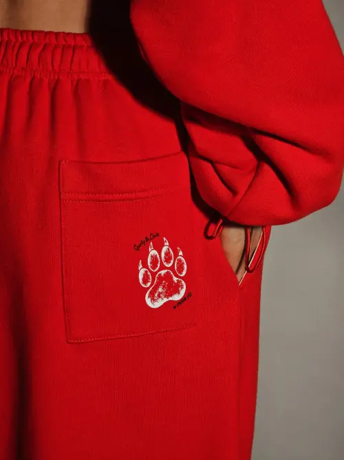 Брюки Tassha Yu S&C Paw Sweatpants Red