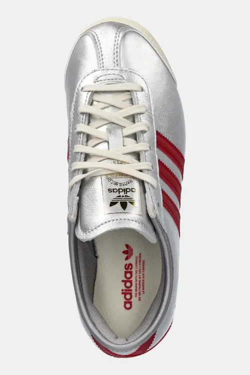 Кожаные кроссовки adidas Originals Italia 70s W цвет серебрянный