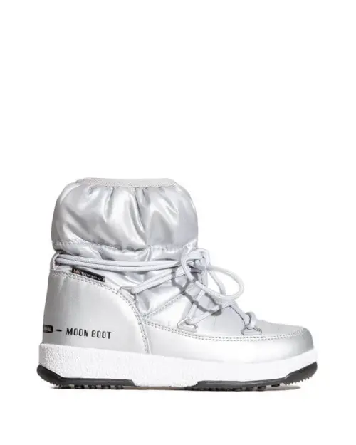 Moon Boot JR GIRL LOW NYLON WP SILVER MET.