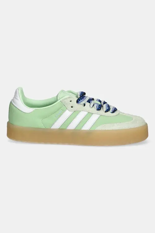 Кожаные кроссовки adidas Originals Sambae W женские цвет зелёный JI2738