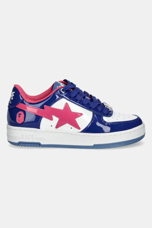 Кожаные кроссовки A Bathing Ape BAPE STA #1 L цвет синий 1K80291301