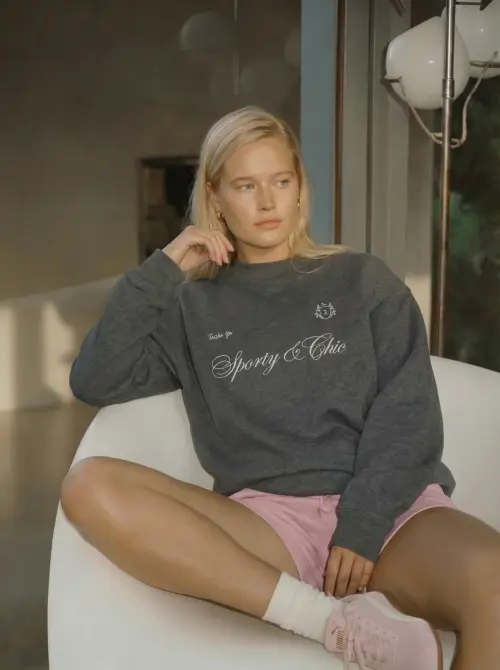 Свитшот Tassha Yu S&C Blazon Sweatshirt Grafit Melange