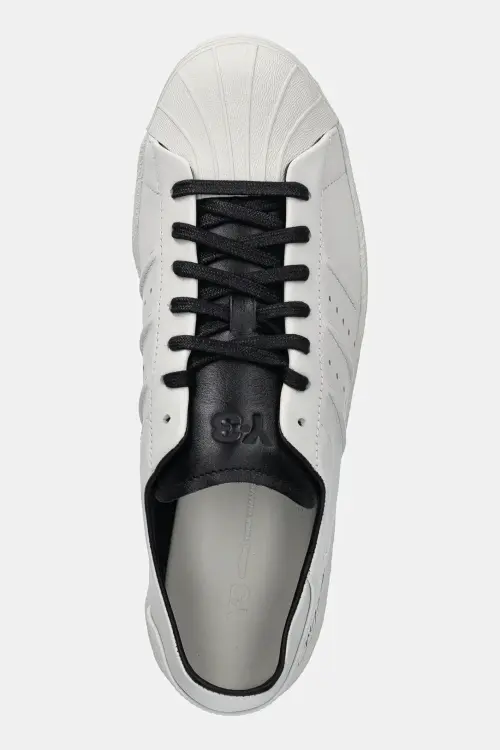 Кожаные кроссовки Y-3 Superstar цвет бежевый