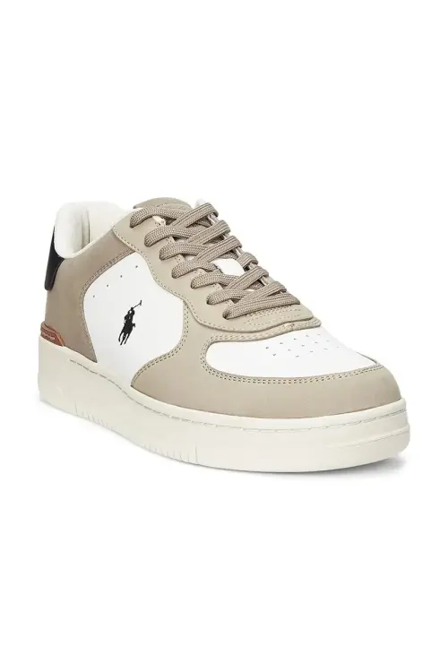 Кожаные кроссовки Polo Ralph Lauren Masters Crt цвет бежевый 809955690004
