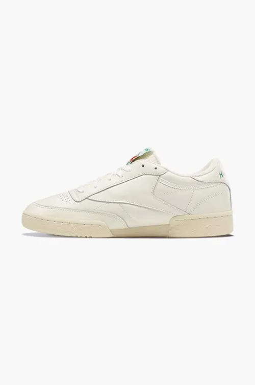 Кожаные кроссовки Reebok Classic Club C 1985 цвет бежевый DV6434