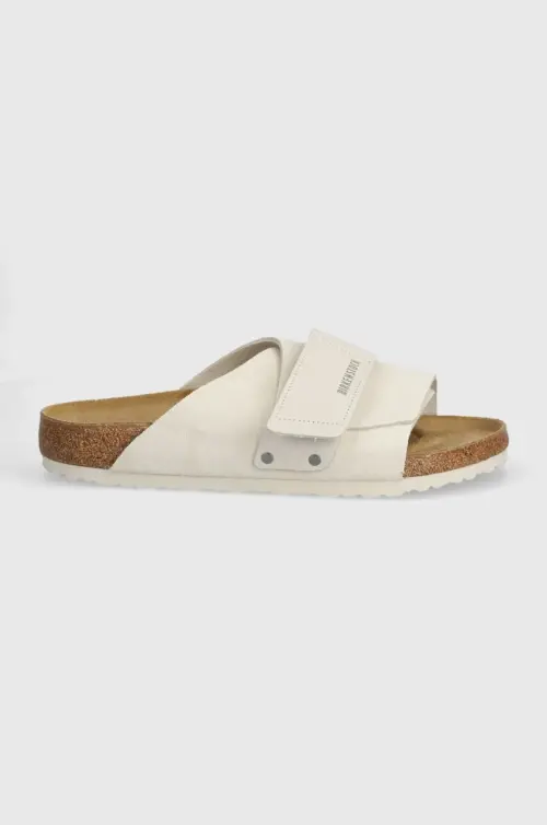 Замшевые шлепанцы Birkenstock Kyoto мужские цвет белый 1024535