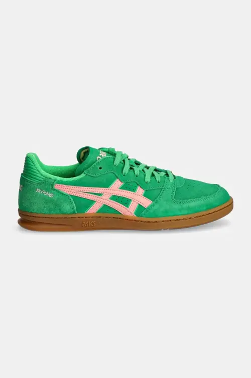 Замшевые кроссовки Asics SKYHAND OG цвет зелёный 1203A452.300