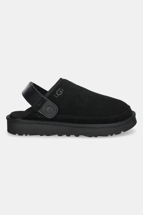 Замшевые шлепанцы UGG Goldencoast Clog II мужские цвет чёрный 1166915-BLK