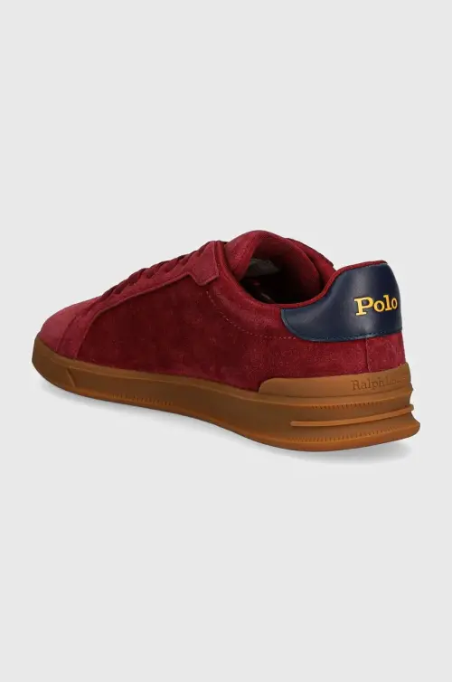 Замшевые кроссовки Polo Ralph Lauren Hrt Crt II цвет бордовый