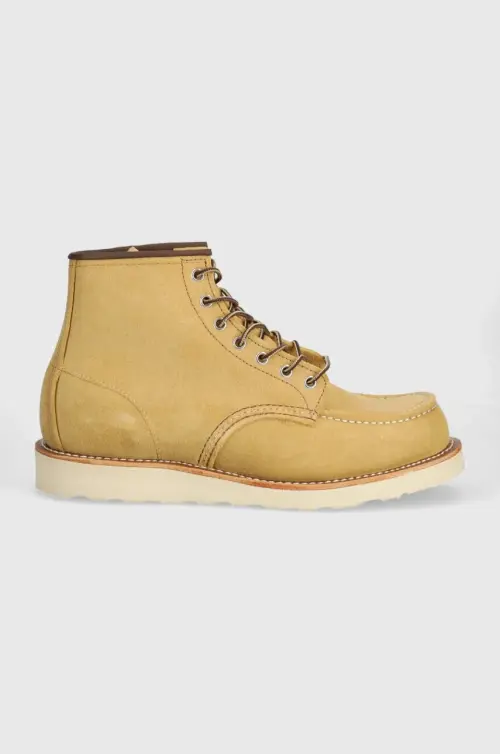 Замшевые кроссовки Red Wing Moc Toe мужские цвет бежевый 8833