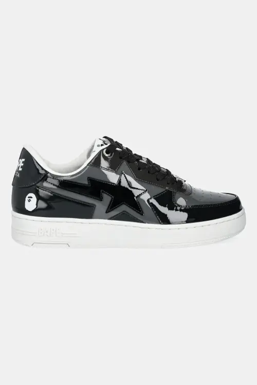 Кожаные кроссовки A Bathing Ape BAPE STA ICON M2 мужские цвет чёрный 1K80191308