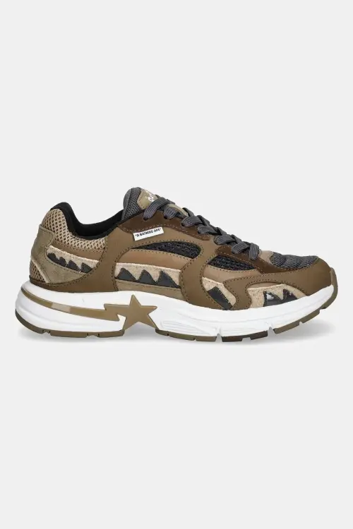 Кроссовки A Bathing Ape SHARK STA #2 M2 цвет коричневый 1K70191315