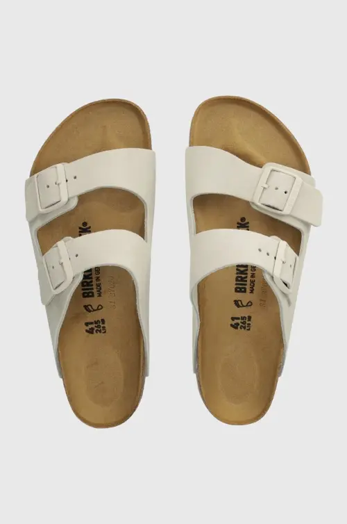 Замшевые шлепанцы Birkenstock Arizona мужские цвет бежевый 1026817