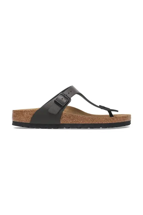 Кожаные вьетнамки Birkenstock Gizeh NL цвет чёрный