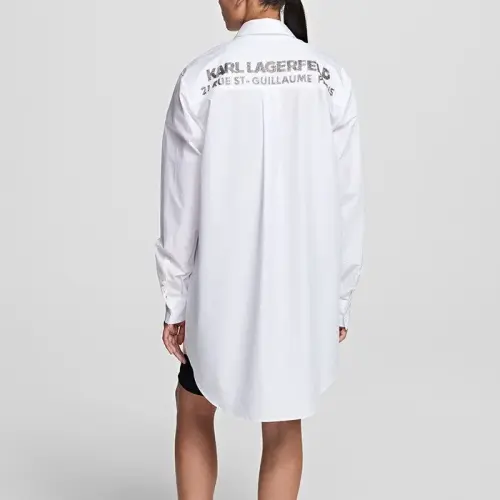 Karl Lagerfeld Embellished Cotton Shirt 201W1605 100