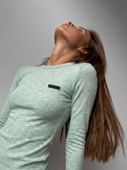 Лонгслив Tassha Yu Alba Sheer Longsleeve Khaki