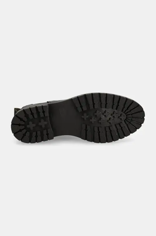 Кожаные полусапоги Barbour Evie женские цвет чёрный на платформе