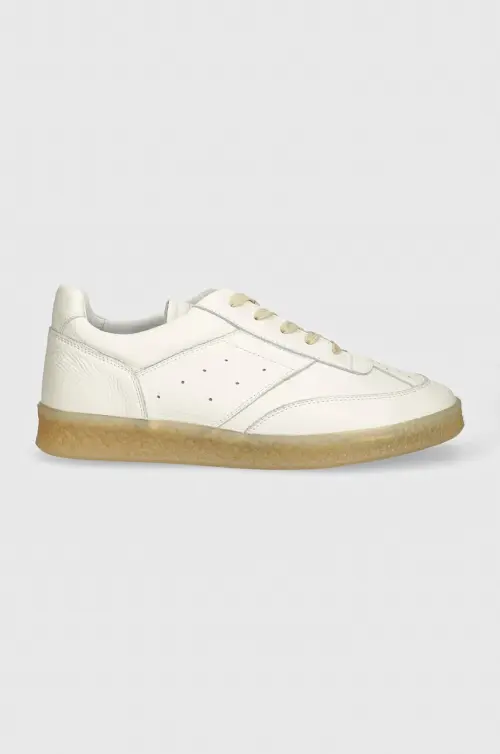 Кожаные кроссовки MM6 Maison Margiela цвет белый SH1WS0003.P7016